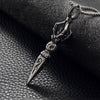Skeleton Beads Necklace Knife Pendant Necklace Paracord Stainless Steel Outdoor DIY Decorations Self Defense Gear Safety EDC