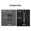 Skeleton Beads Necklace Knife Pendant Necklace Paracord Stainless Steel Outdoor DIY Decorations Self Defense Gear Safety EDC