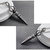 Skeleton Beads Necklace Knife Pendant Necklace Paracord Stainless Steel Outdoor DIY Decorations Self Defense Gear Safety EDC