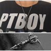 Skeleton Beads Necklace Knife Pendant Necklace Paracord Stainless Steel Outdoor DIY Decorations Self Defense Gear Safety EDC