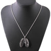 Skeleton Pendant Necklace Anatomy Anatomical Human Rib Chest Necklace Vintage Biology Jewelry Men