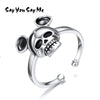 Skull 925 Sterling Silver Rings Wholesale Co Party Punk Skeleton Open Rings Cuff 2020 New Arrival Best Gift You Me