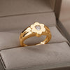 Skull Black Zircon Rings For Women Men Stainless Steel Gold Color Finger Ring Couple Wedding Boho Jewelry anillos mujer