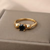 Skull Black Zircon Rings For Women Men Stainless Steel Gold Color Finger Ring Couple Wedding Boho Jewelry anillos mujer
