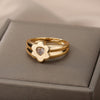 Skull Black Zircon Rings For Women Men Stainless Steel Gold Color Finger Ring Couple Wedding Boho Jewelry anillos mujer