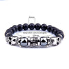 Skull Series Black Beads Bracelet Natural Hematite Bracelet Skull Head Onyx Stone Beads Charm Men Bracelet Jewelry