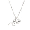 Skyrim 2021 Design Heart Running Girl Figure Pendant Necklace Runner Marathon Charms Necklaces Inspiring Sport Jewelry