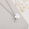 Skyrim 2021 Design Heart Running Girl Figure Pendant Necklace Runner Marathon Charms Necklaces Inspiring Sport Jewelry