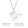 Skyrim Stainless Steel Shining Sun Pentagram Pendant Necklace Supernatural Dean Statement Box Chain Necklaces Couple Women Men