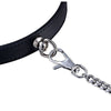 Slave Lord Leash chain Sexy Traction Pope Fun Collar  Button Buckle Steel Chain Leather necklace collar Choker Necklaces 36CM