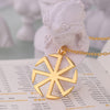 Slavic Kolovrat Amulet Necklace Pagan Sun Talisman Spinning Wheel Wax Cord Religious Pendants For Date Birthday Woman Man Gift