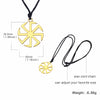 Slavic Kolovrat Amulet Necklace Pagan Sun Talisman Spinning Wheel Wax Cord Religious Pendants For Date Birthday Woman Man Gift