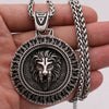 Slavic Veles Kolovrat Symbol Viking Jewelry Valknut Wolf Amulet Lion Bear Pendant Necklace Men Talisman Jewlery Accesorios Mujer