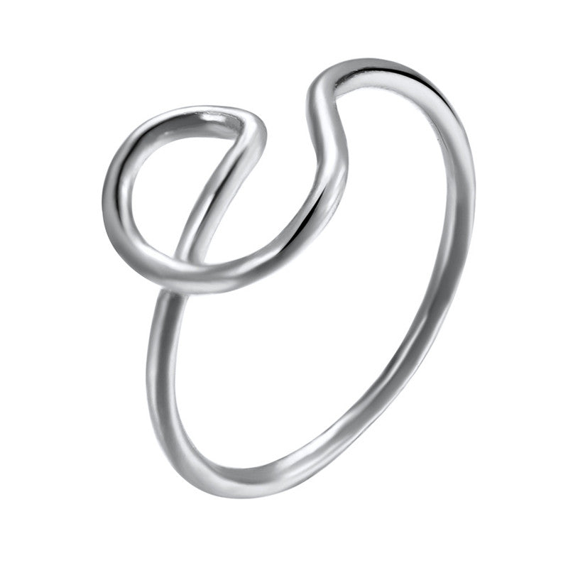 Sliver Gold Color Custom Letter Rings For Women Lover J E M K Y R Word Name Finger Ring 2020 New Fashion Jewelry Drop Shipping