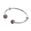 2020 New Unique Moment Open Bangle Bracelet For Women 925 Sterling Silver Pave Stone Open Bangle For Bead DIY Jewelry
