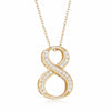 2020 Japan Popular 925 Sterling Silver Number 7 8 9 Pendant Necklace For Women Silver Link Chain Wedding Necklace