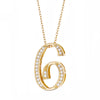 2020 Japan Popular 925 Sterling Silver Number 7 8 9 Pendant Necklace For Women Silver Link Chain Wedding Necklace