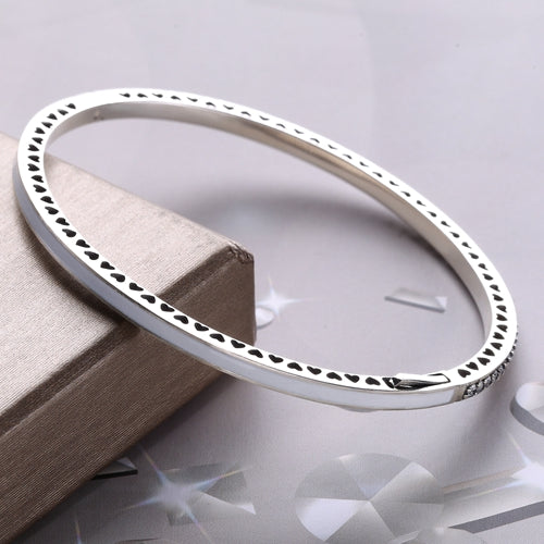 Christmas Gift Real 925 Sterling Silver Bangle Bracelet For Women Enamel Silver 925 Bangle Fine Jewelry 7 Colors