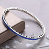 Christmas Gift Real 925 Sterling Silver Bangle Bracelet For Women Enamel Silver 925 Bangle Fine Jewelry 7 Colors