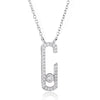 Europe Fine Jewelry Move Addiction Pave Pendant Necklace For Women Real 925 Sterling Silver Link Chain Move Necklace