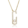 Europe Fine Jewelry Move Addiction Pave Pendant Necklace For Women Real 925 Sterling Silver Link Chain Move Necklace