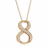 Japan Trendy Jewelry 925 Sterling Silver Infinity Pendant Necklace For Men Friends Forever Number 8 Amule Necklace