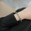 Slub Weave Double Deck Bangles For Women Bracelets on Hand  Designer Jewelry 2022 Christmas  GaaBou
