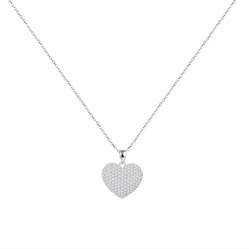 Small CZ Heart Necklaces 2022 Gold Silvery Choker Necklaces for Women Female Trend  Jewelry Accessories Gifts