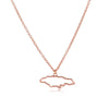 Small Caribbean Sea Island Jamaica Map Necklace Outline Country of Jamaican Continent African Female Charm Chain Jewelry