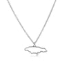 Small Caribbean Sea Island Jamaica Map Necklace Outline Country of Jamaican Continent African Female Charm Chain Jewelry
