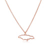 Small Caribbean Sea Island Jamaica Map Necklace Outline Country of Jamaican Continent Chain Necklaces for African Jewelry