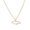Small Caribbean Sea Island Jamaica Map Necklace Outline Country of Jamaican Continent Chain Necklaces for African Jewelry