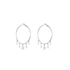 Small Crystal Stars Hoop Earring Gold Silver Color Simple Big Circle Stainless Steel Earrings For Woman Jewelry Accessories Gift