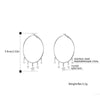 Small Crystal Stars Hoop Earring Gold Silver Color Simple Big Circle Stainless Steel Earrings For Woman Jewelry Accessories Gift
