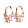 Small Dangle Earrings For Women 5 Square Crystal Gold Silvery Drop Korean Earrings Female Jewelry 2022