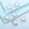 Small Dangle Earrings For Women 5 Square Crystal Gold Silvery Drop Korean Earrings Female Jewelry 2022
