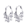 Small Dangle Earrings For Women 5 Square Crystal Gold Silvery Drop Korean Earrings Female Jewelry 2022