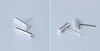 Small Fashion 925 Sterling Silver straight Bar /Stick Stud Earrings Piercing Vertical Bar Gift for Men Women geometric GTLE492-1