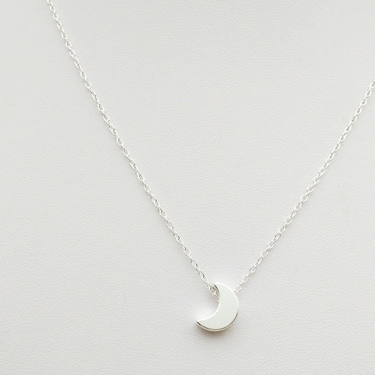 Small Heart Moon Star Choker Necklace for Women Gold/Silver Color Short Chain Love Pendant Collar Necklace Bohemian Jewelry Gift