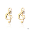 Small Music Earrings Gold Silver Color Simple Lovely Ear Studs for Women Party Charm Musical Note Earring Jewelry Gift