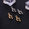 Small Music Earrings Gold Silver Color Simple Lovely Ear Studs for Women Party Charm Musical Note Earring Jewelry Gift
