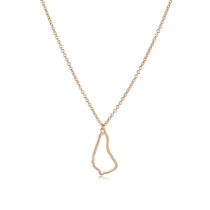 Small North America Caribbean Barbados Map Necklace Outline Country Barbados Island Continent Chain Necklaces Women Jewelry