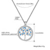 Small Round Tree of Life Pendant Necklace For Women Gold Silvery Chain Charm White Blue CZ Zircon Choker Necklace Party Jewelry