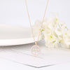 Small Round Tree of Life Pendant Necklace For Women Gold Silvery Chain Charm White Blue CZ Zircon Choker Necklace Party Jewelry