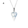 Small Size Reiki Pendulum Natural Stone Amulet Healing Crystal Hexagonal Chain Pendant Charm Necklace for Men Women Jewelry