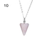 Small Size Reiki Pendulum Natural Stone Amulet Healing Crystal Hexagonal Chain Pendant Charm Necklace for Men Women Jewelry