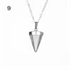 Small Size Reiki Pendulum Natural Stone Amulet Healing Crystal Hexagonal Chain Pendant Charm Necklace for Men Women Jewelry