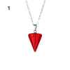 Small Size Reiki Pendulum Natural Stone Amulet Healing Crystal Hexagonal Chain Pendant Charm Necklace for Men Women Jewelry