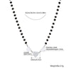 Small Stainless Steel Love Hearts Pendant Necklace For Women Black Beads Chain Crystal Short Choker Female Jewelry