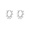 Small Stars Around Circle Hoop Earring Gold Silver Color Simple Stainless Steel Earrings For Woman Girls Gifts Trendy Jewelry